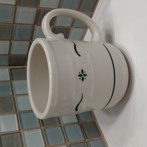 Longaberger Pottery Woven Traditions Heritage Green Mug